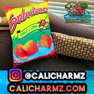 Brand New 24x18 Inch Sabrtones Chips Soft Plush Pillow Flamin Hot Sabritas